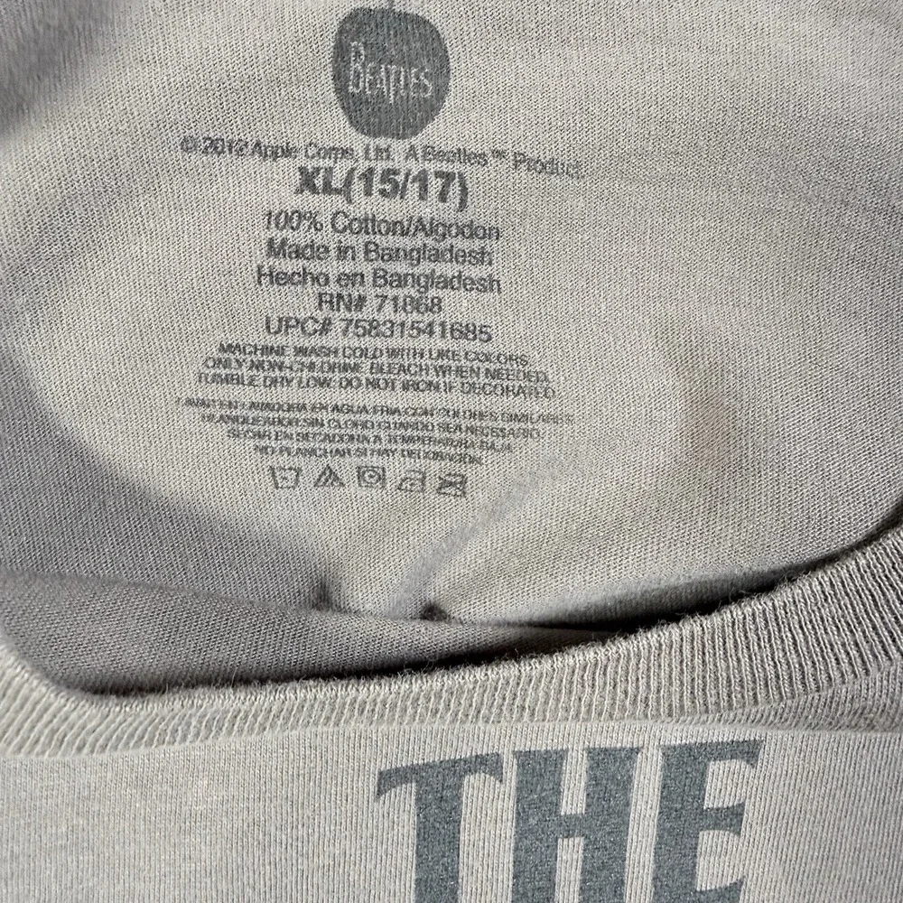 The Beatles Shirt Womens S M Juniors XL 15 17 Gray Graphic Tee Jumping Apple
